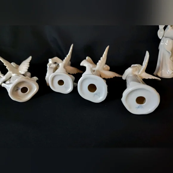 Karl-Heinz Klette Porcelain Angel Orchestra Set of 8 Figurines Germany - Picture 10 of 10